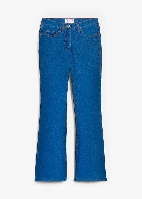 Jeans bootcut elasticizzati, vita media, bonprix