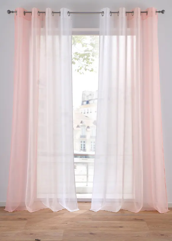 Tenda con poliestere riciclato e colori sfumati (pacco da 2), bonprix