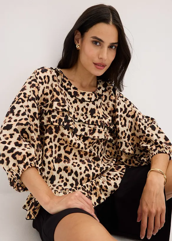 Blusa in misto viscosa fine, bonprix