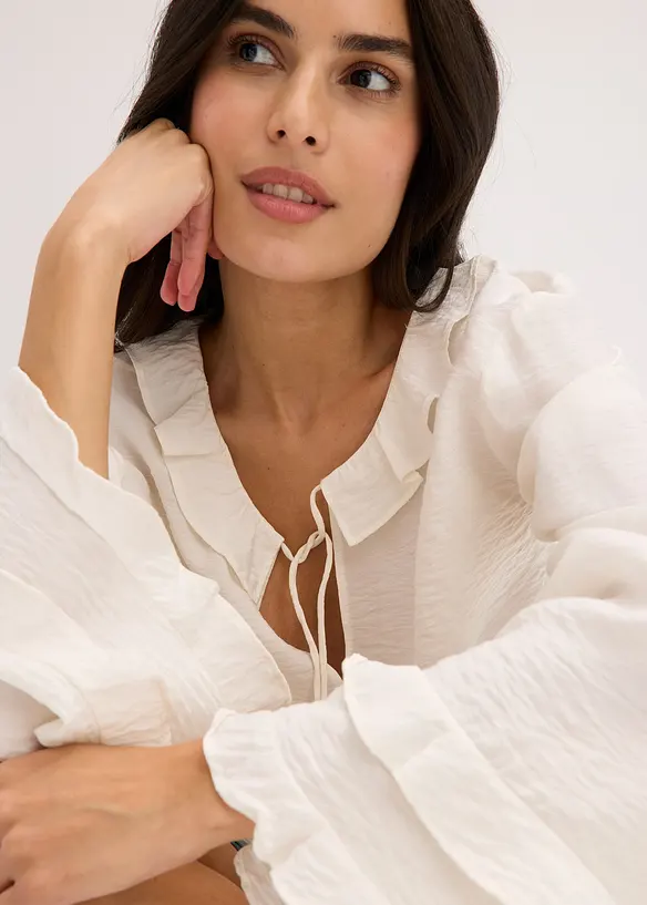 Blusa in stile bohemien in misto viscosa fine, bonprix