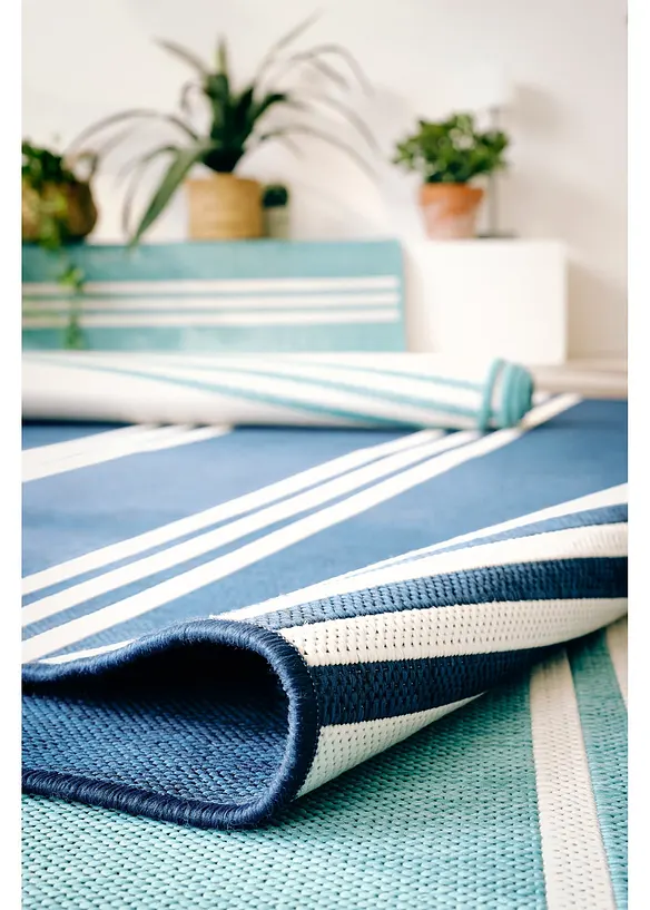 Tappeto da interno ed esterno double-face con righe, bonprix