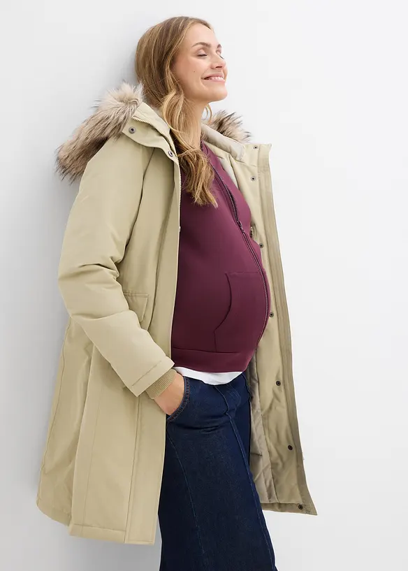 Giubbotto prémaman 3 in 1, antivento e impermeabile con inserto babywearing, bonprix