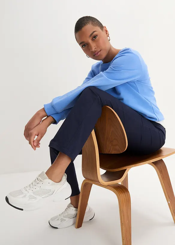 Treggings in twill di misto cotone elasticizzato, bonprix