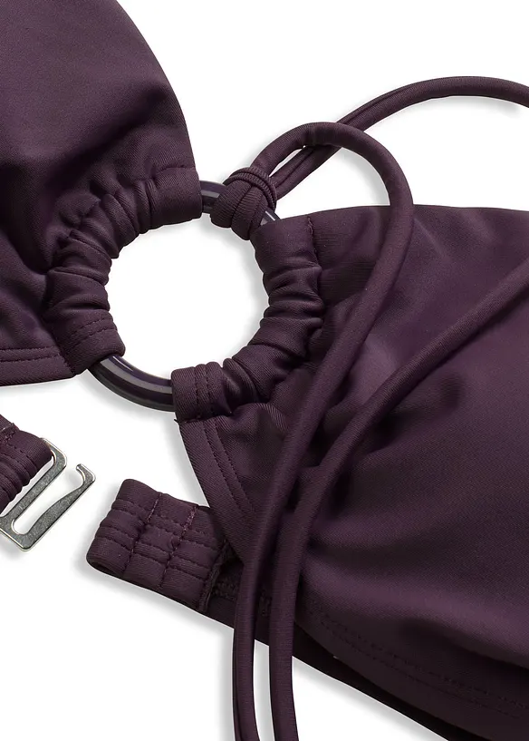 Reggiseno bikini a bustier con anello, bonprix