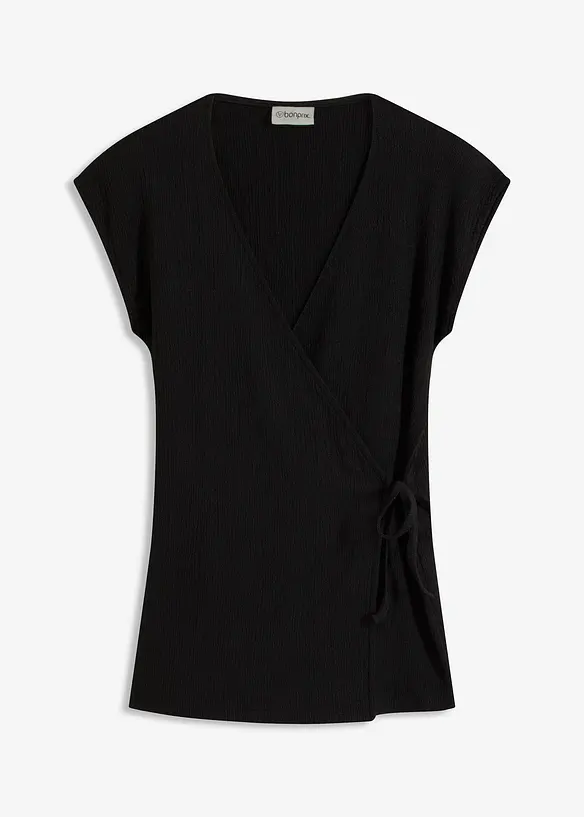 Maglia con effetto incrociato, bonprix