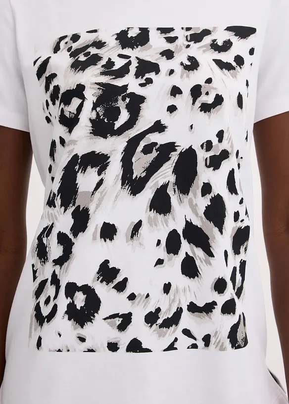 T-shirt con stampa leopardata, bonprix