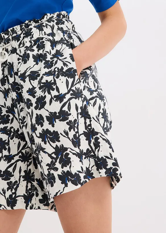 Shorts in misto lino, bonprix