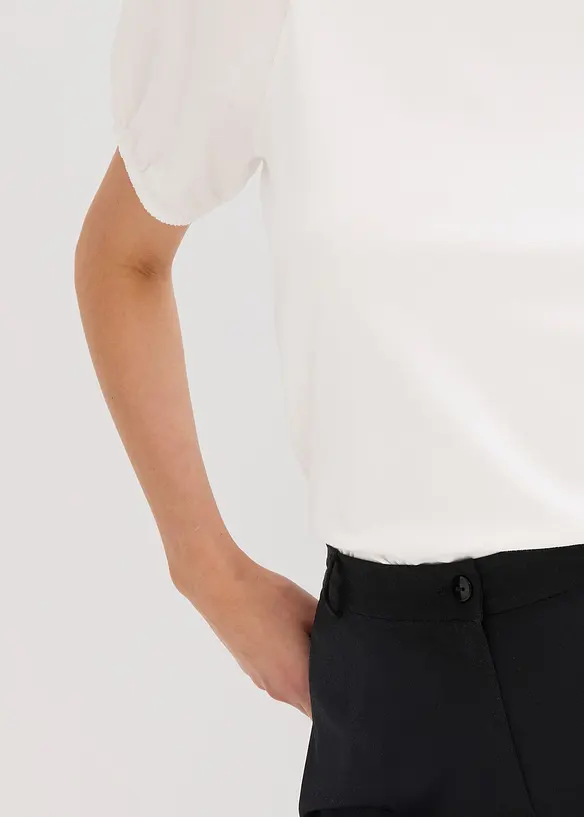 Maglia in jersey con maniche in popeline di cotone, bonprix