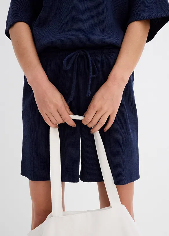 Shorts in puro cotone a trama operata, bonprix