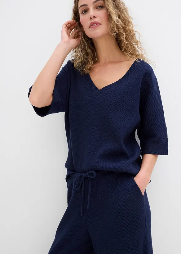 Pantaloni operati in puro cotone, bonprix