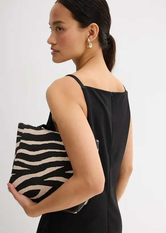 Miniabito in tessuto fluente effetto neoprene, bonprix