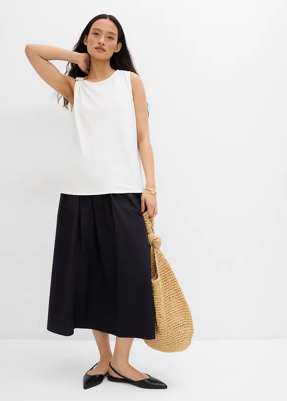Top in crêpe strutturato, bonprix