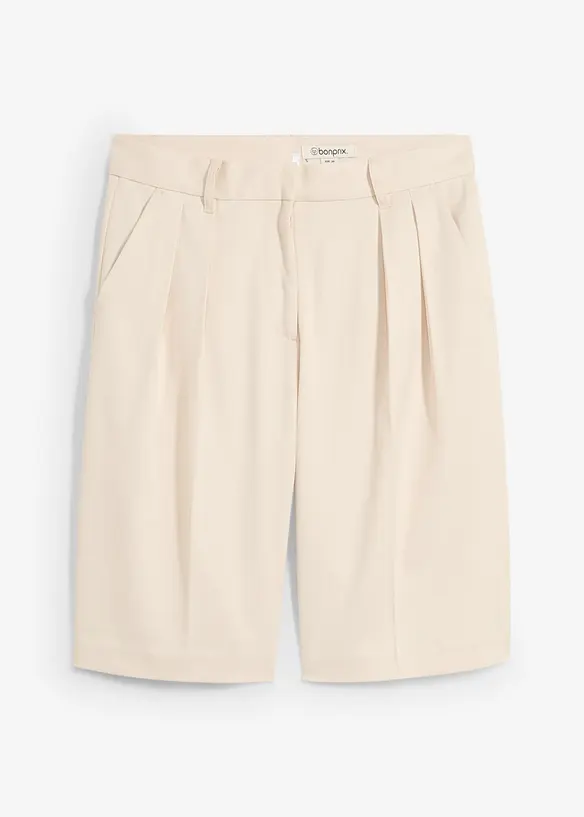 Bermuda in misto viscosa con pinces, bonprix