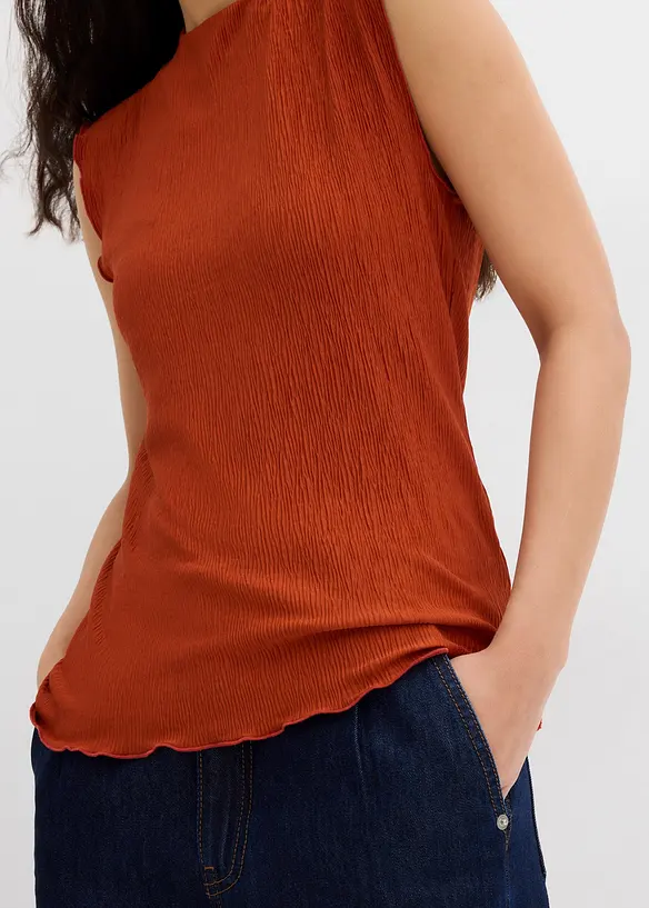 Top in crinkle strutturato, bonprix