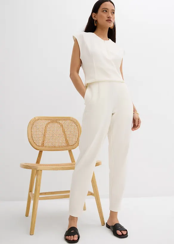 Pantaloni alla caviglia in piquet, bonprix