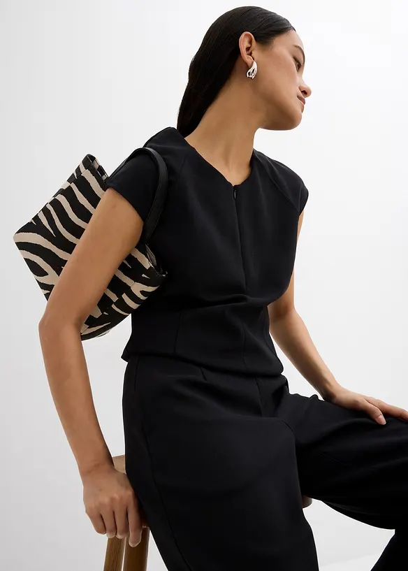 Pantaloni alla caviglia in piquet, bonprix