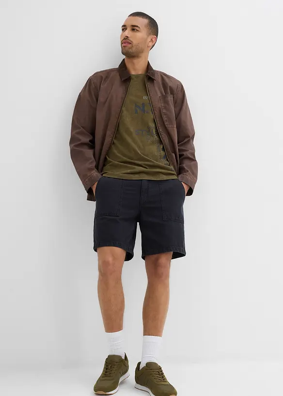 Shorts in twill di puro cotone, loose fit, bonprix