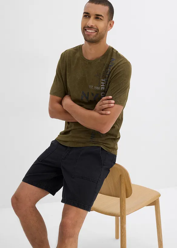 Shorts in twill di puro cotone, loose fit, bonprix