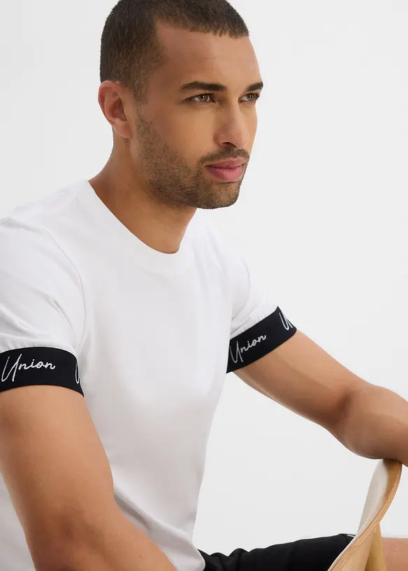 T-shirt in puro cotone biologico, slim fit, bonprix