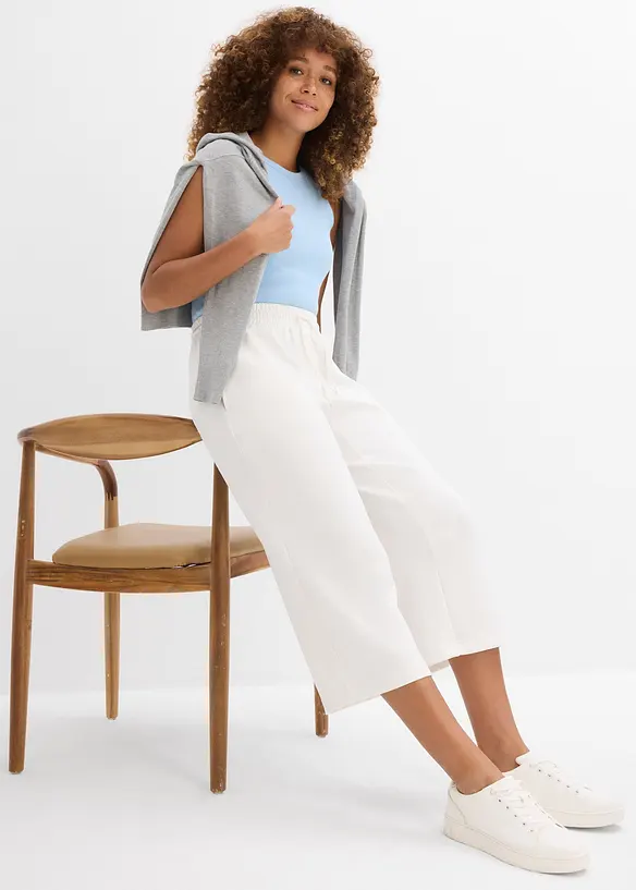 Pantaloni in jersey di interlock pesante, bonprix