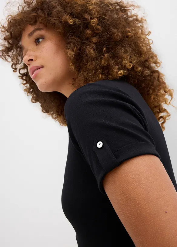 Maglia serafino in puro cotone, bonprix
