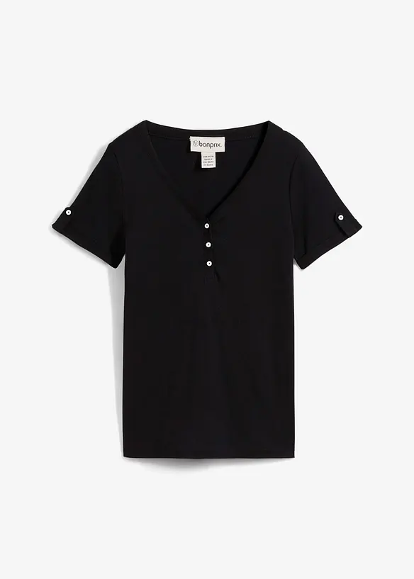 Maglia serafino in puro cotone, bonprix