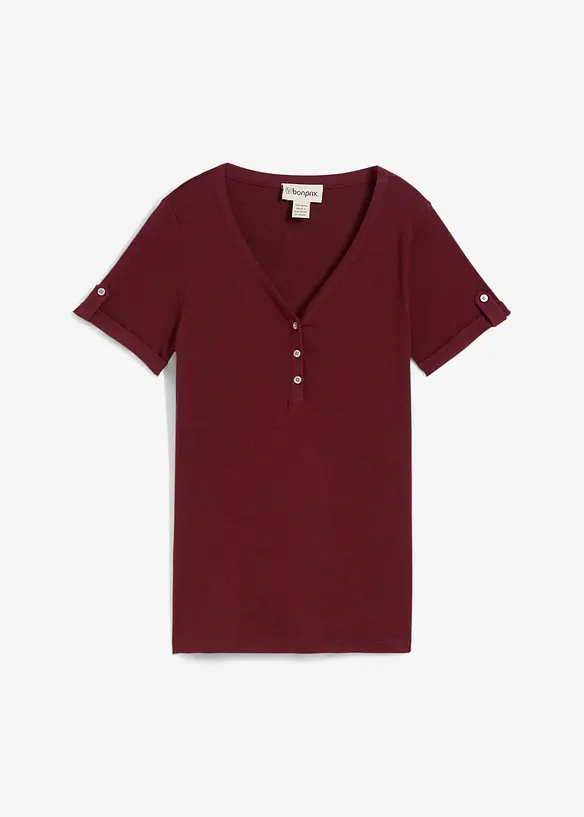 Maglia serafino in puro cotone, bonprix