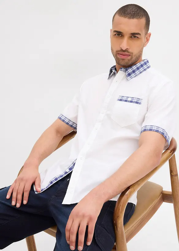 Camicia a maniche corte in puro cotone, bonprix