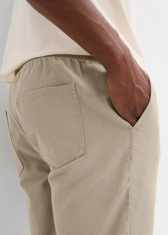 Bermuda con elastico in vita in puro cotone, regular fit, bonprix