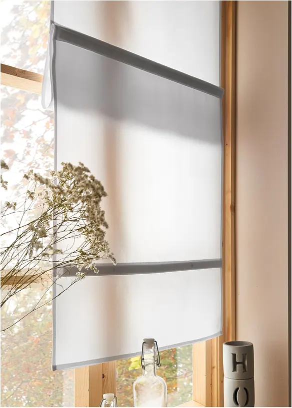 Tenda A Pacchetto Michelle Joyswahl In Voile Trasparente | Con Ganci E Occhielli | 100% Poliestere 60x140 Cm Bianco