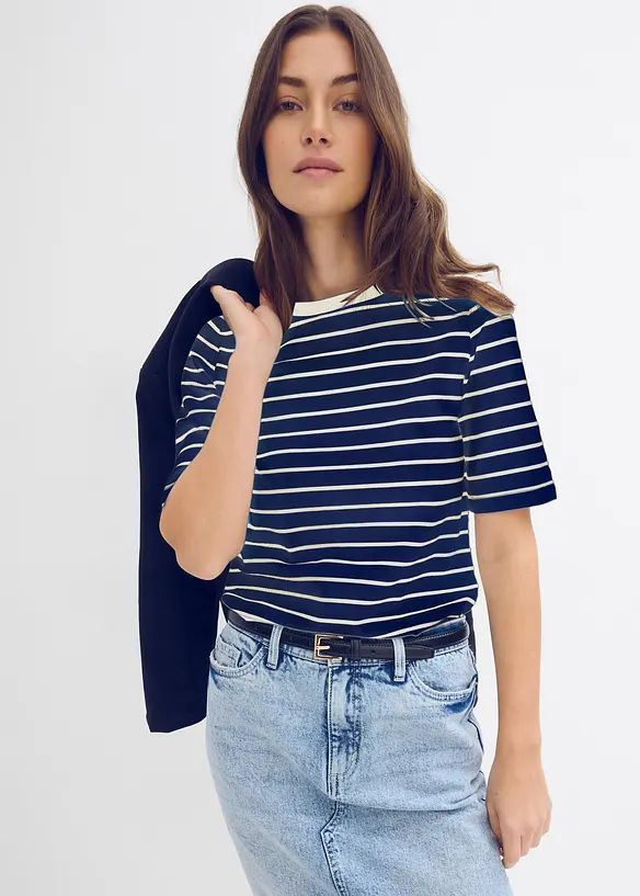 T-shirt in puro cotone biologico pesante, bonprix