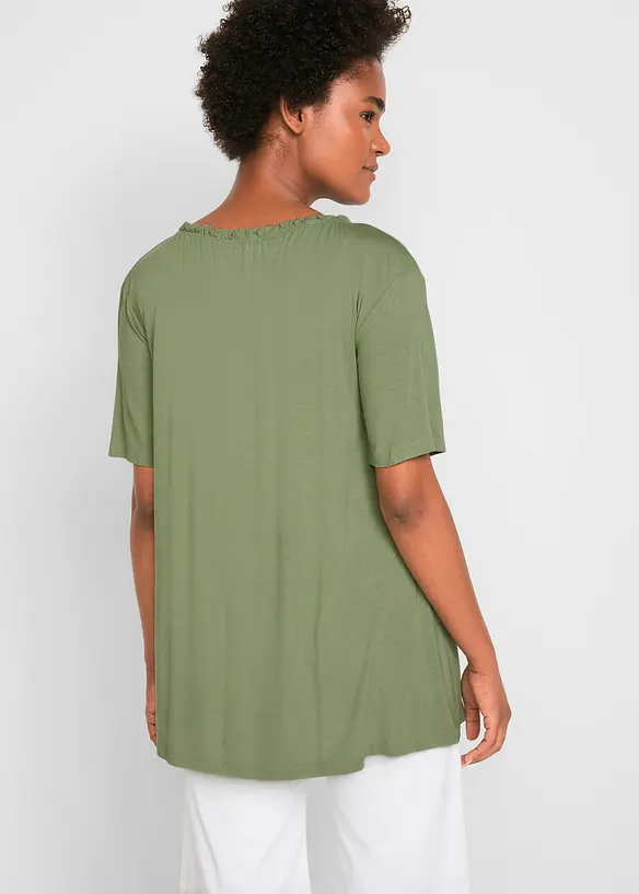 Maglia lunga in misto viscosa, bonprix