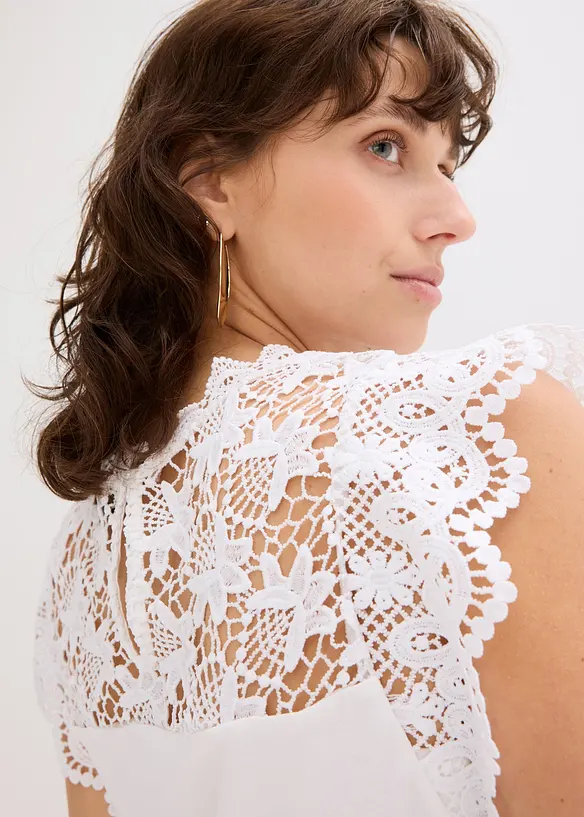 Maglia con inserto in pizzo, bonprix