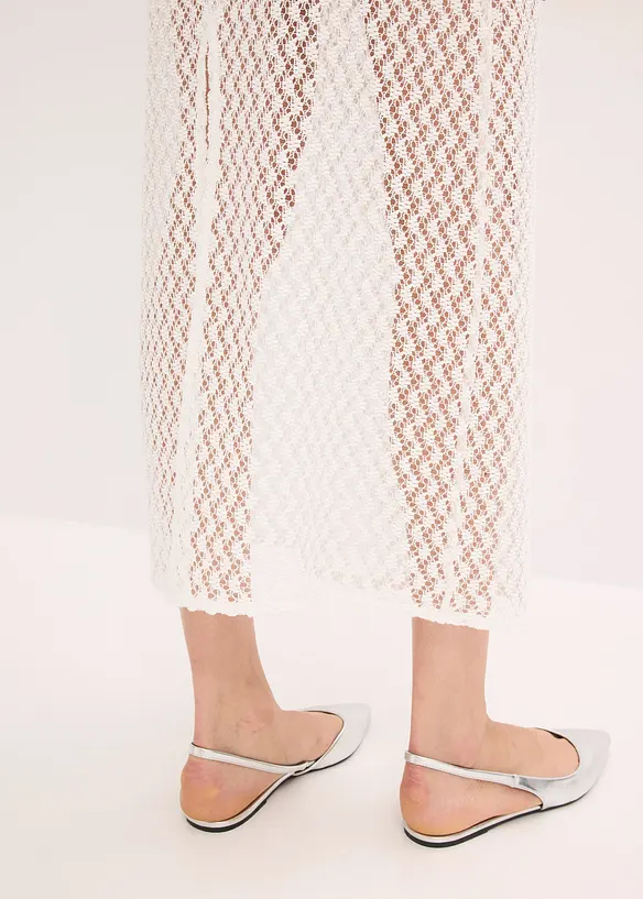 Abito con spalle scoperte e pizzo, bonprix