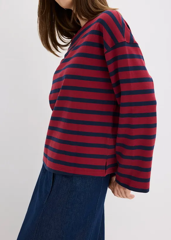 Maglia a righe in puro cotone biologico, bonprix