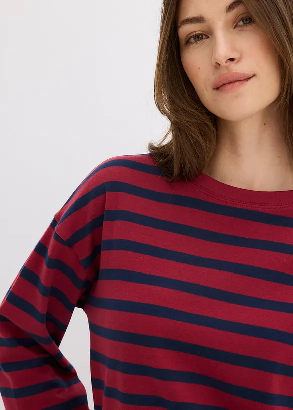Maglia a righe in puro cotone biologico, bonprix