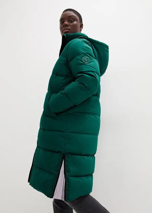 Piumino lungo con piume riciclate, bonprix