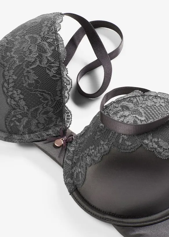 Reggiseno con coppe preformate ed effetto lucido, bonprix