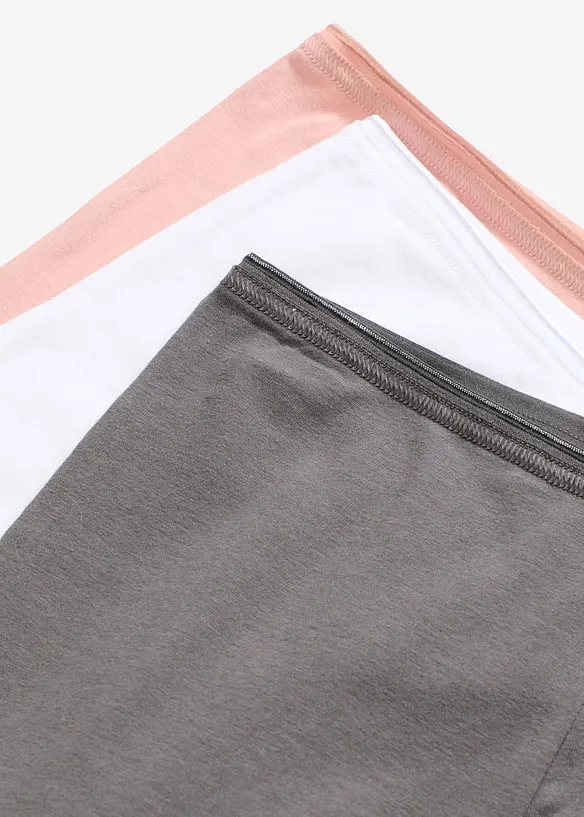 Boxer lunghi aderenti da donna con cotone biologico (pacco da 3), bonprix