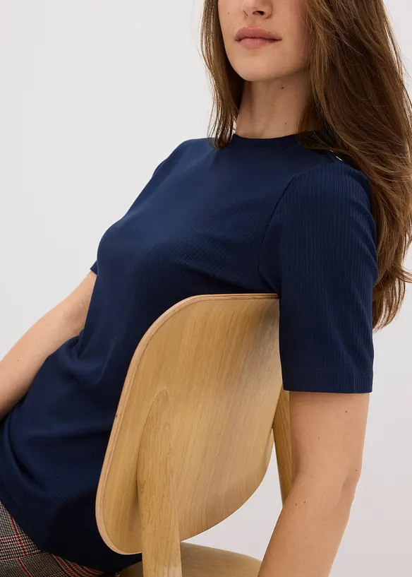 Maglia a costine in soffice misto viscosa, bonprix