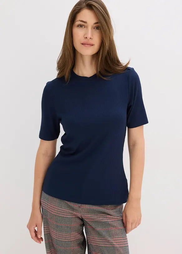 Maglia a costine in soffice misto viscosa, bonprix
