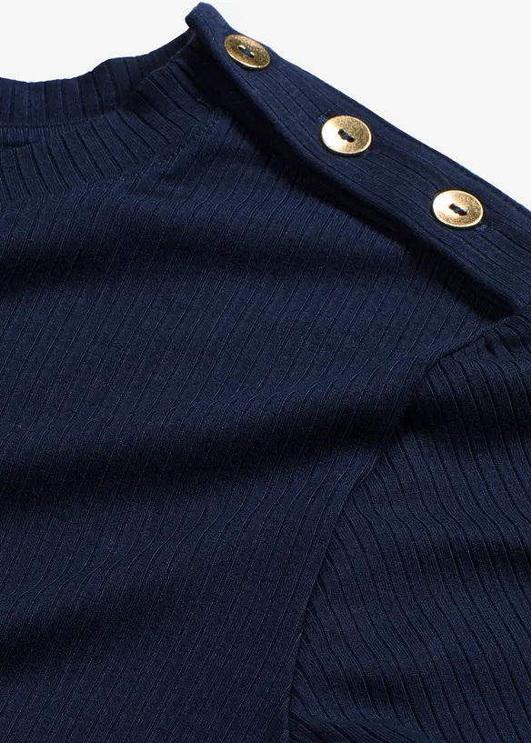 Maglia a costine in soffice misto viscosa, bonprix