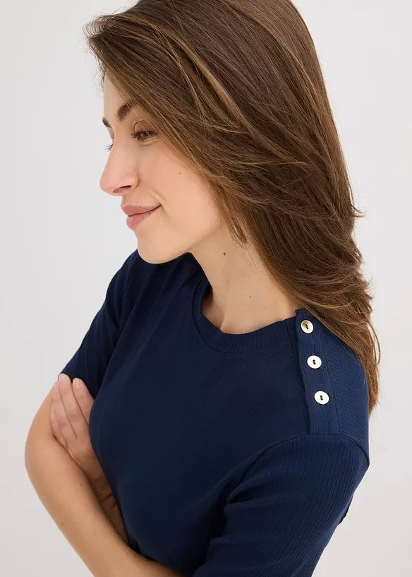 Maglia a costine in soffice misto viscosa, bonprix