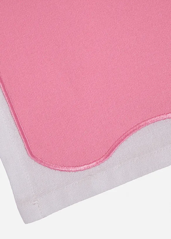 Tovagliette americane in cotone biologico con bordo colorato (pacco da 2), bonprix