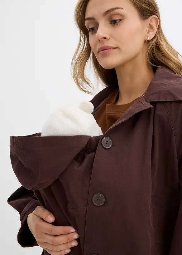 Giacca prémaman stile mantella 3 in 1  con inserto babywearing, bonprix