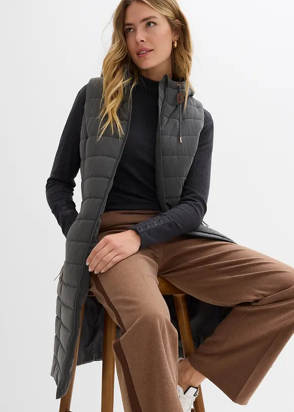 Gilet trapuntato lungo, bonprix