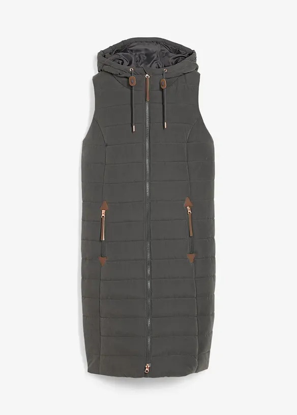 Gilet trapuntato lungo, bonprix