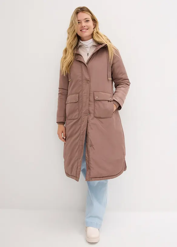 Parka ampio svasato con coulisse, bonprix