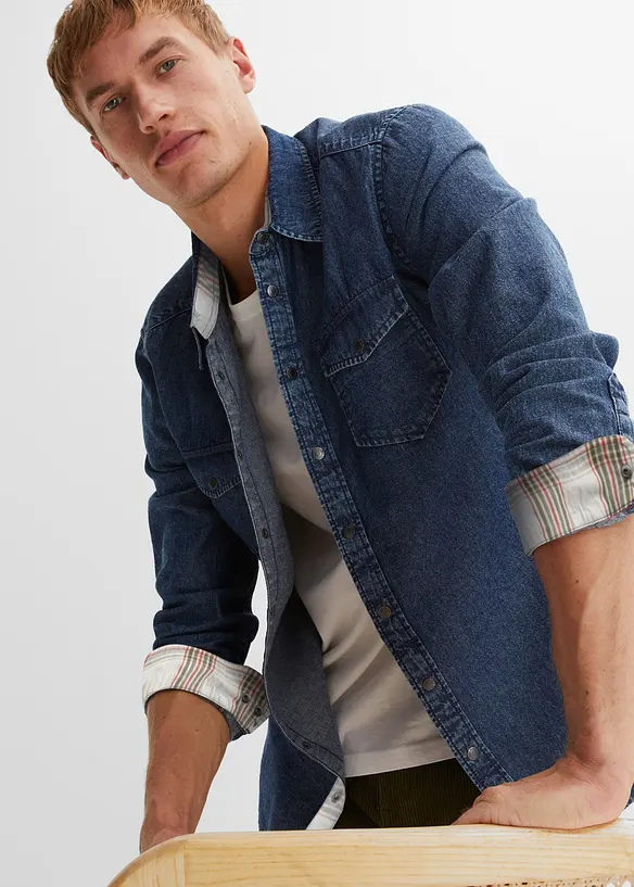 Camicia in jeans di puro cotone, bonprix