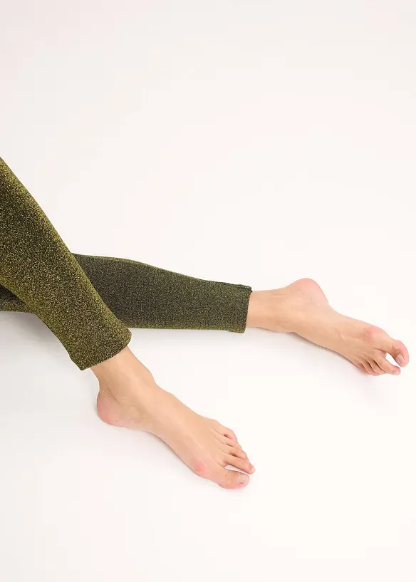 Leggings termici con fili glitterati, bonprix